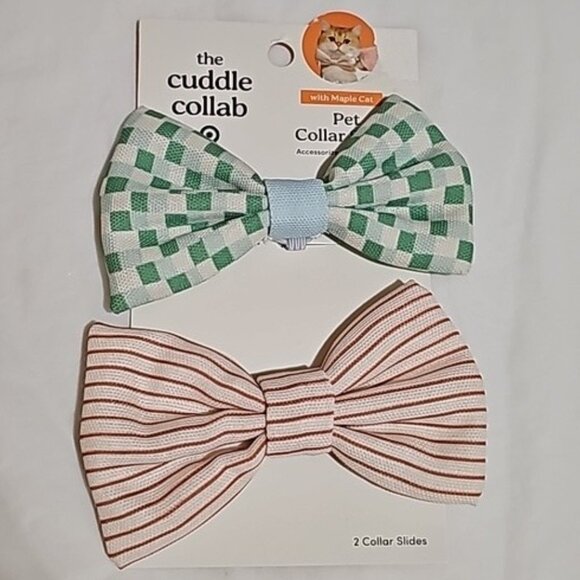 the cuddle collab Other - the cuddle collab Pet Collar Slides Patterned Bows New